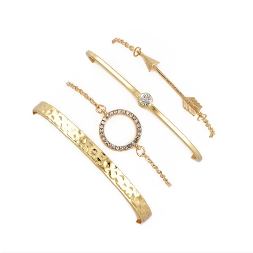 LAST 1 ✨ 4 bracelets minimalist gold crystal - Picture 3 of 3